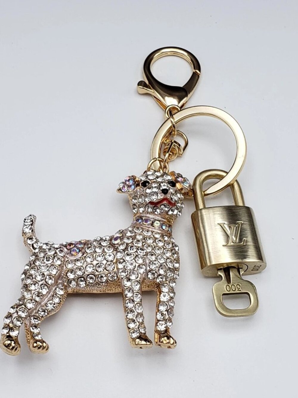 Louis Vuitton Gold Lock 🔑 Authentic LV Padlock + Unbranded Dog Bag Charm - Picture 6 of 10